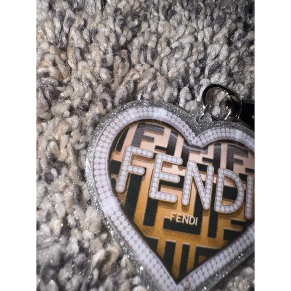 Fashion Heart Keychain Brown/Gold One Size - Picture 3 of 4